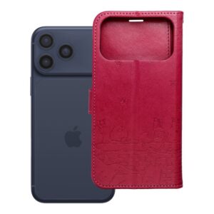 Mezzo Book flip case for iPhone 17 PRO MAX / 18 PRO MAX cats red