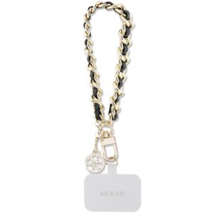 GUESS hand strap GUOUCHSAMC4K (Saffiano Chain Strap 4G Charm) black