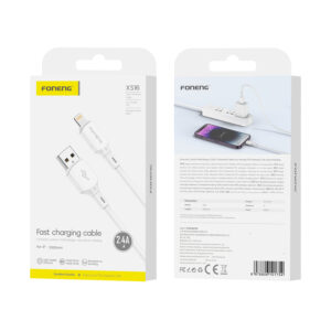 FONENG cable XS16 Lightning 2.4A 1M White