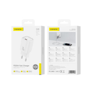 FONENG wall charger EU69 PD 20W 1xUSB-C White