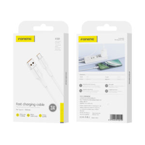 FONENG cable XS01 USB - USB-C 3A 1M White