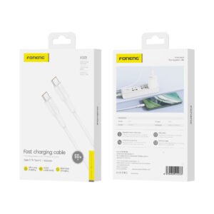 FONENG cable XS01 USB-C - USB-C PD 60W 1M White