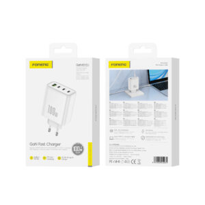 FONENG wall charger GaN40 GaN PD 100W 3xUSB-C + 1xUSB QC3.0 White