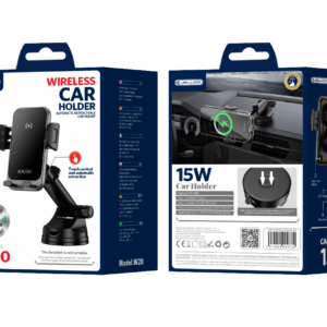 JELLICO car holder with wireless charging W20 15W Black