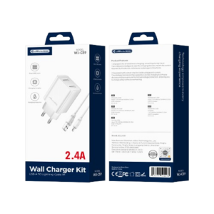 JELLICO wall charger WJ-C59 2.4A 12W 2xUSB + cable Lightning White