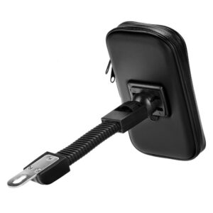 Motorcycle holder for mobile phone waterproof with zip ( 5,5" - 6,3" ) black