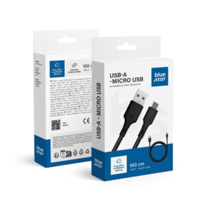 Blue Star Cable USB A to Micro USB 2A 1 m DC-001AM2.0 black