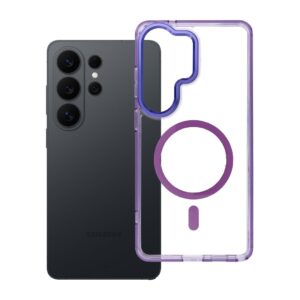 Frame Clear Hybrid Mag Cover case for Samsung S26 compatible with MagSafe ULTRA purple