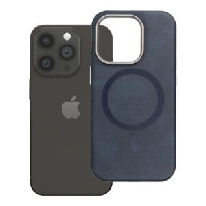 Gentleman Mag Cover case for iPhone 14 PRO compatible with MagSafe navy blue