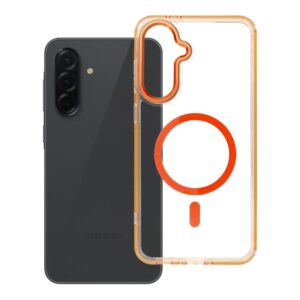 Frame Clear Hybrid Mag Cover case for Samsung A36 compatible with MagSafe hermes orange