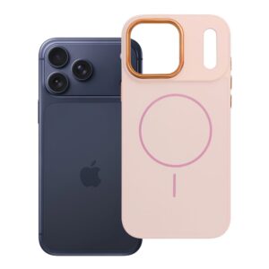 Frame Mag Cover case for iPhone 17 Pro Max / 18 Pro Max (low camera edge) compatible with MagSafe powder pink