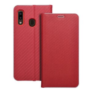 Luna Book Carbon flip case for Samsung A20e red