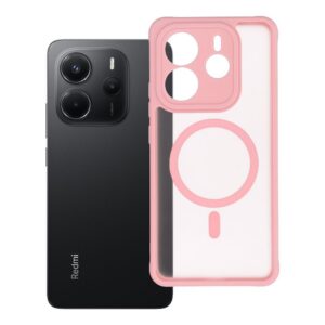 Full Matte Mag case for Xiaomi Redmi Note 14 5G Cover compatible with MagSafe light pink