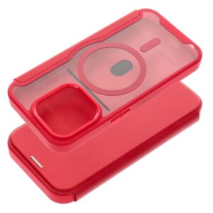 Smart Mag flip case for iPhone 15 PRO compatible with MagSafe red