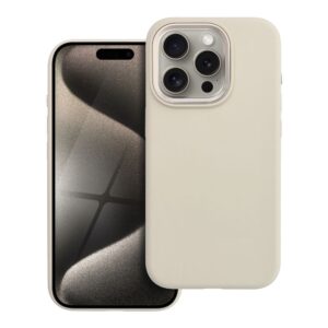 Forcell Case for iPhone 15 PRO F-Protect Frame Premium compatible wiht Magsafe antique white