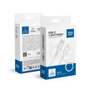 Blue Star Cable USB C to Lightning 2,4A 27W 1 m DC-001CL2.4 white