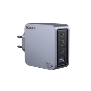 Incarcator retea Ugreen Nexode Pro 160W GaN Mini 3x USB-C 1x USB-A cu cablu USB-C inclus Gri