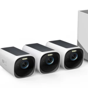 Kit supraveghere video eufyCam 3 S330 4K Ultra HD Incarcare solara BionicMind™ Nightvision Homebase 3 + 3 camere video