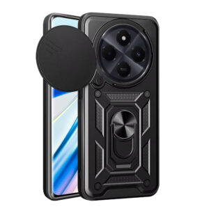 Slide Camera Armor Case for Xiaomi Redmi 17C/Redmi 14C Black