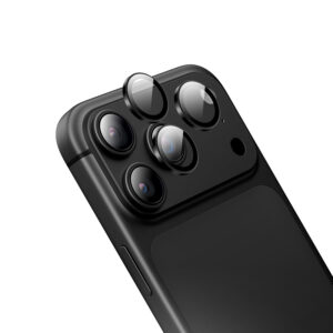 Borofone Tempered glass BF14 3D Metal Frame camera lens for Iphone 18 Pro/18 Pro Max black