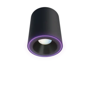Spot de tavan LED Calex Smart Halo 10cm RGB lumina calda 6.5W IP20 340 lm clasa G Negru