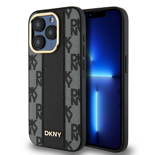 DKNY Checkered Pattern Magsafe iPhone 16 Pro Case - Black