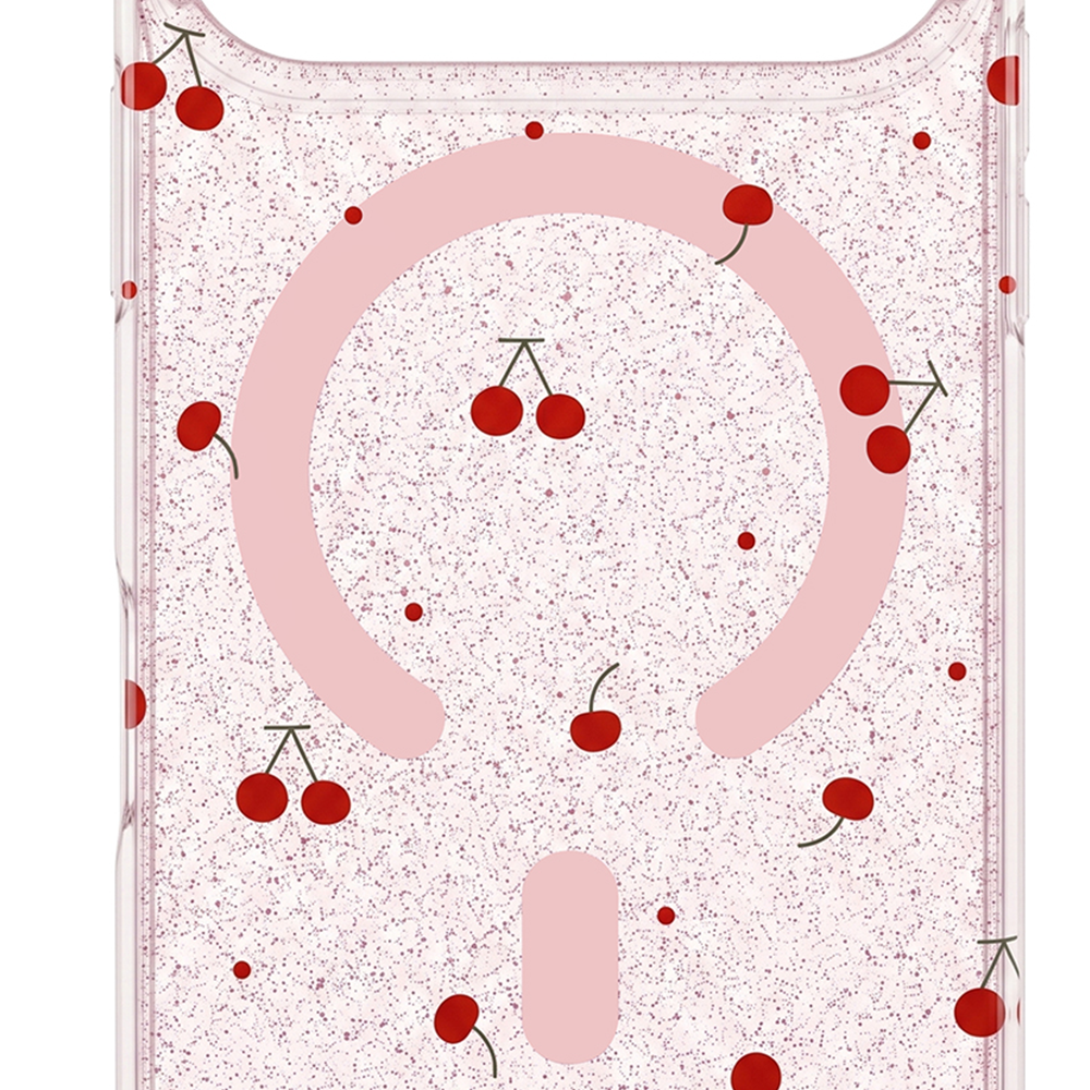 Cherry Mag case for Samsung Galaxy S24 / S25 glitter