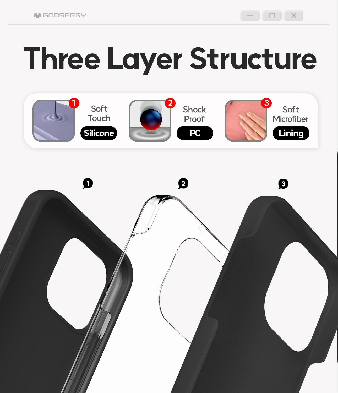 Mercury Silicone case for iPhone 17 Pro / 18 Pro black