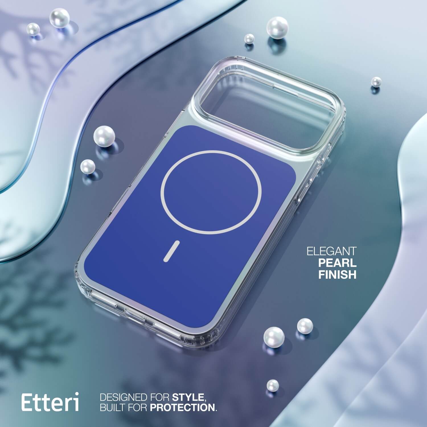 Etteri Hidden Pearl case for iPhone 17 6,3" dark blue