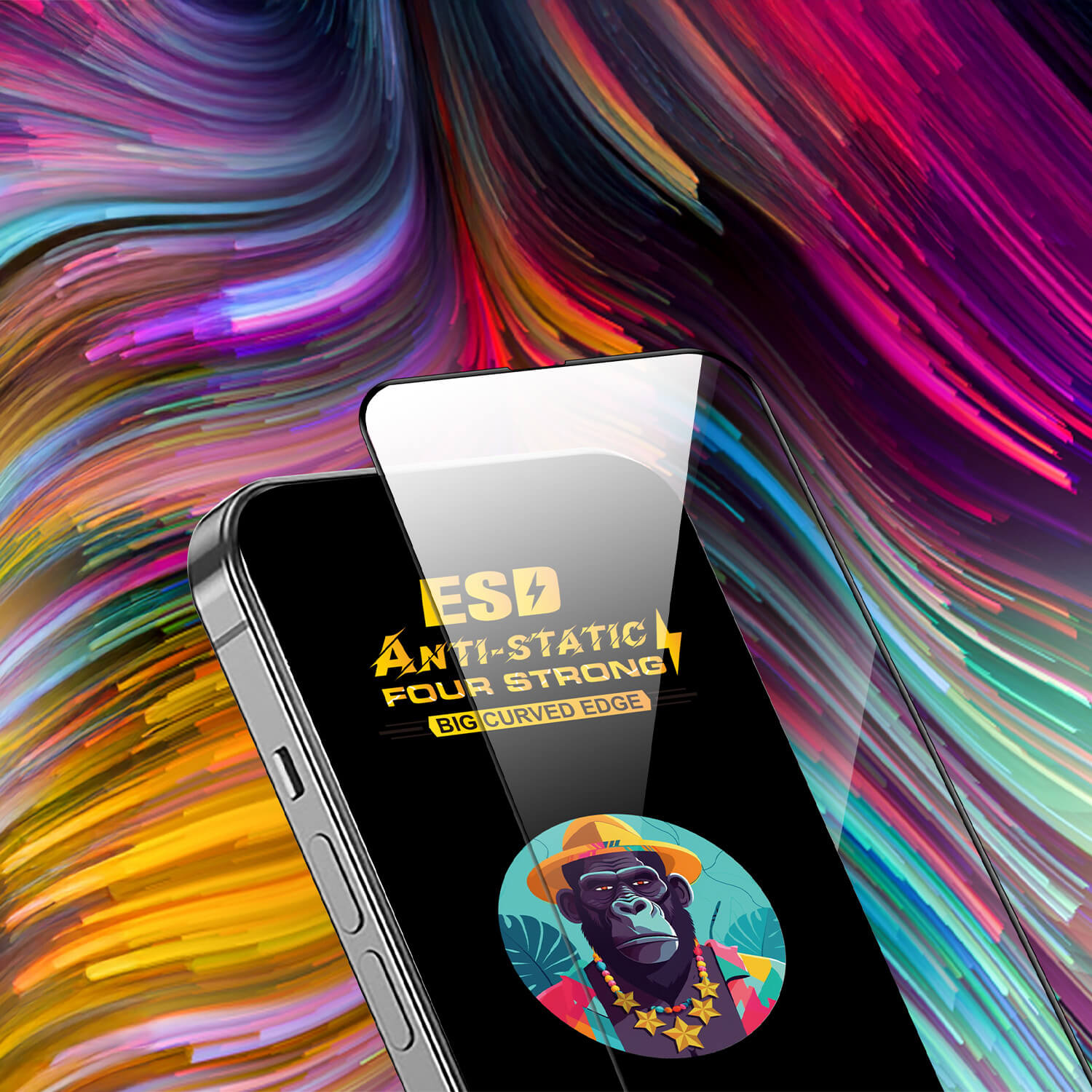 Universal tempered glass 9D OneFit AI-65 6,8"