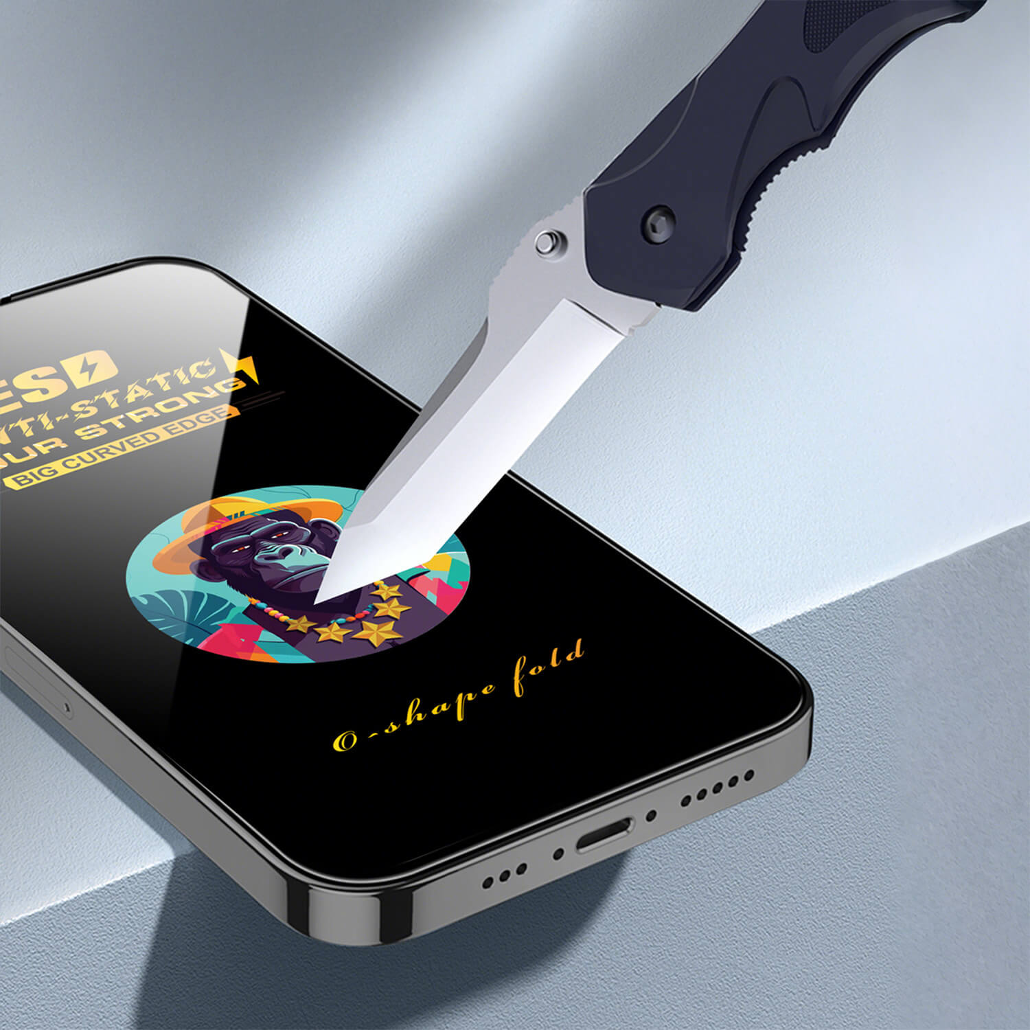 Universal tempered glass 9D OneFit AI-65 6,8"