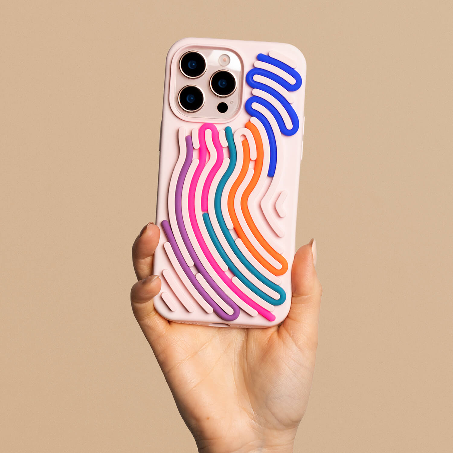 DIY Snake case for iPhone 16 Pro 6,3" beige