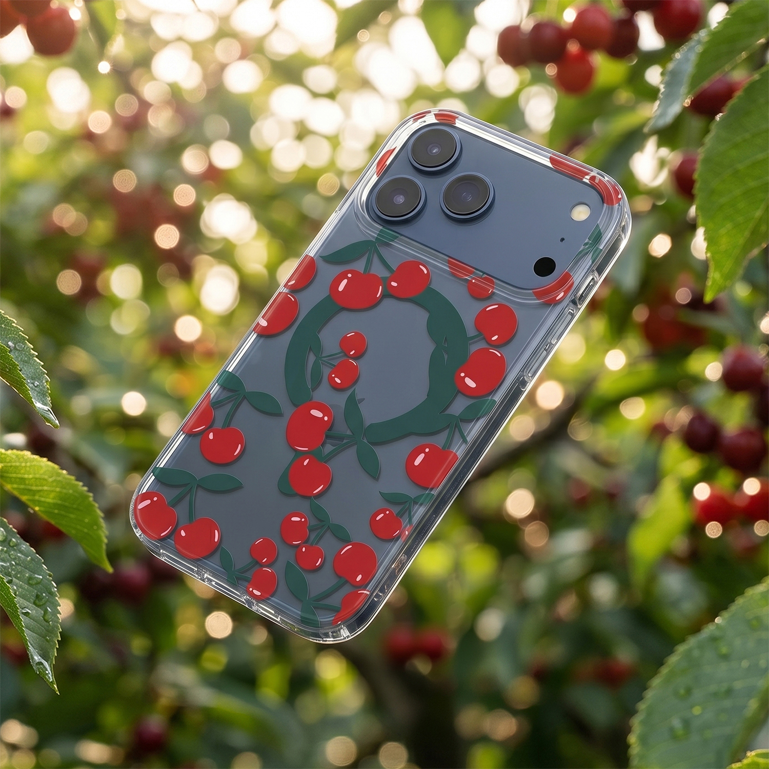 Cherry Mag case for Samsung Galaxy S24 / S25 glitter