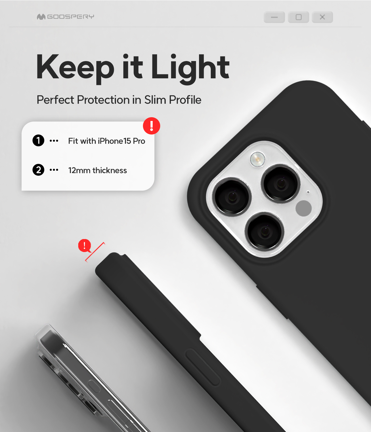 Mercury Silicone case for iPhone 17 Pro / 18 Pro black